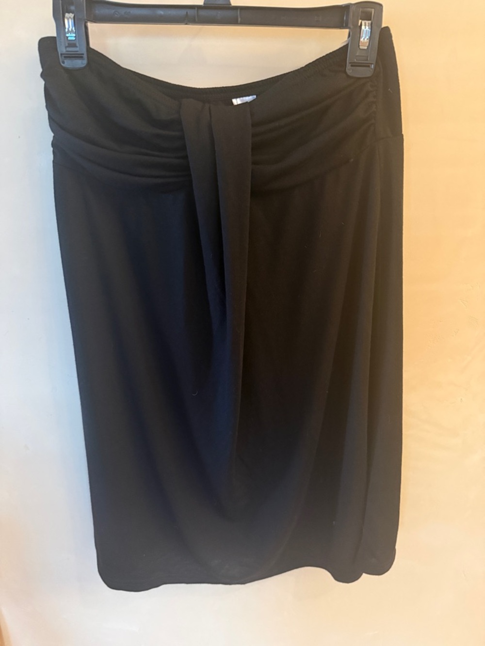Hula Honey Black Midi Coverup with Front Drape